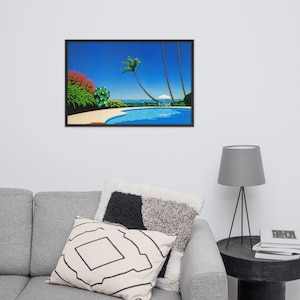 Hiroshi Nagai - Shade of Palm Grove - Framed Art Print Poster