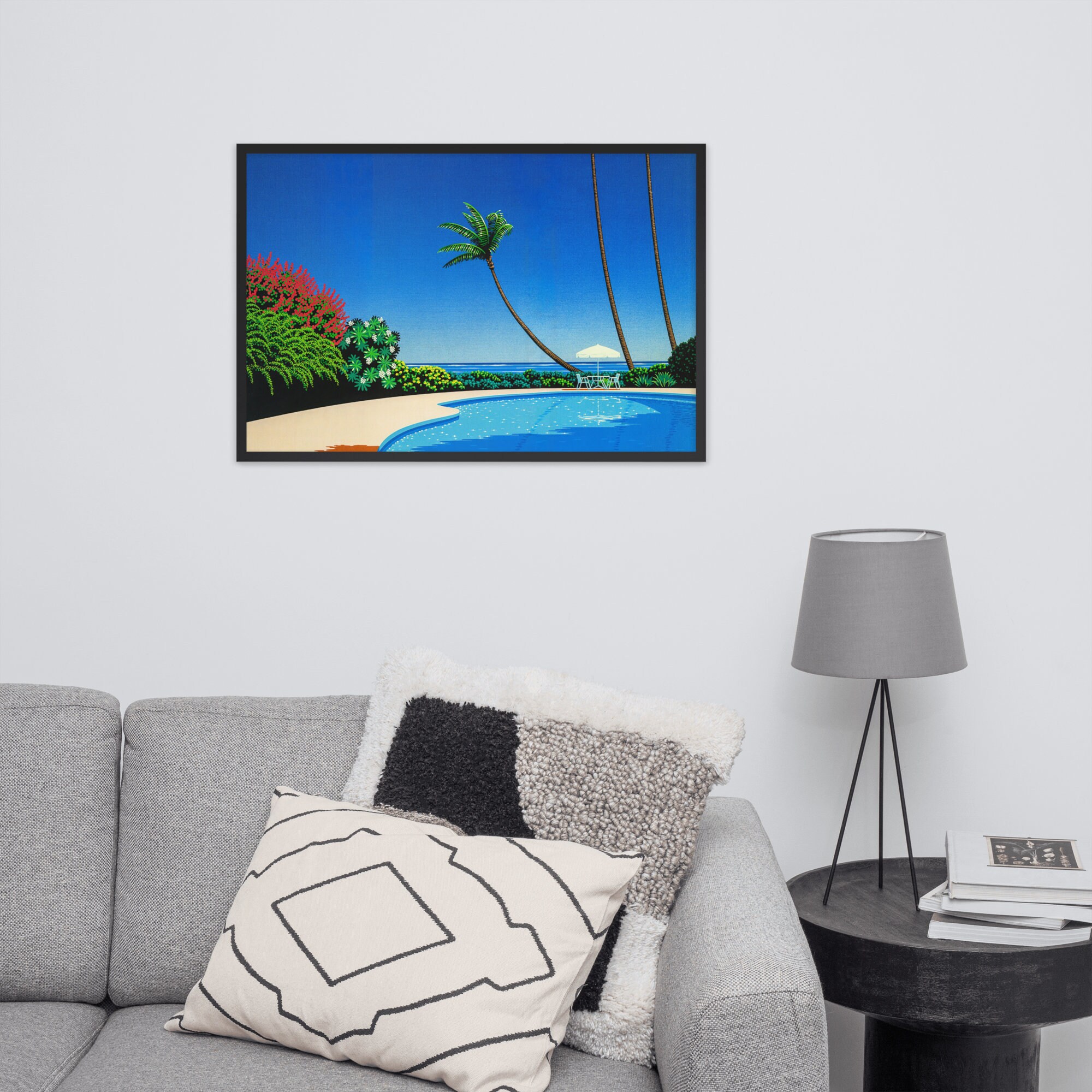 Hiroshi Nagai - Shade of Palm Grove - Framed Art Print Poster - Etsy