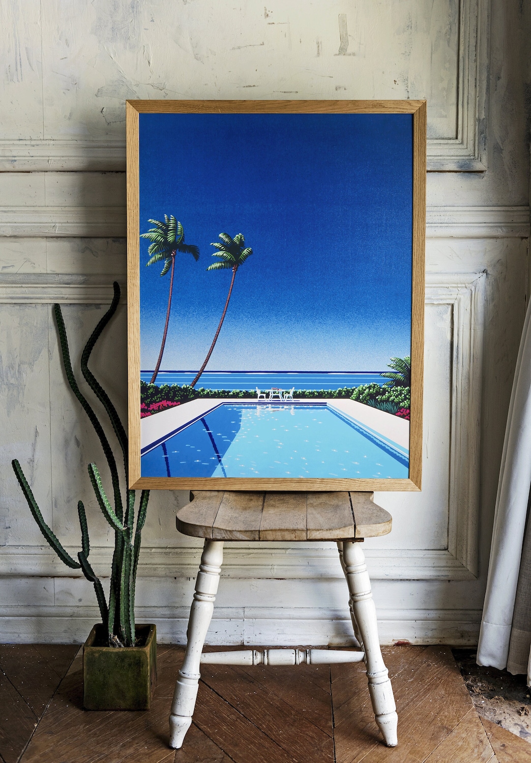 永井博　B2ポスター　HIROSHI NAGAI POSTER POOLSIDE 永井博 B2ポスター HIROSHI NAGAI POSTER POOLSIDE Exploring Poolside