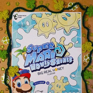 Super Mario Honeyshines | Parody Gamecube Cereal Box Poster