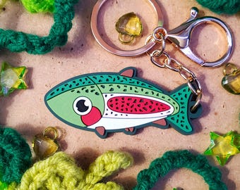 Rainbow Trout Charm | Waterproof PVC Rubber Fish
