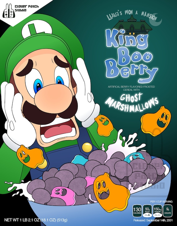 Luigi's Mansion Boo Berry Gamecube Cereal Box Poster -  Norway