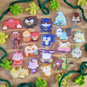 JUMBO Sonic and Friends Pins! | BEING DISCONTINUED | Epoxy Covered Extra Large Acrylic Pins | Sonic the Hedgehog and all his friends