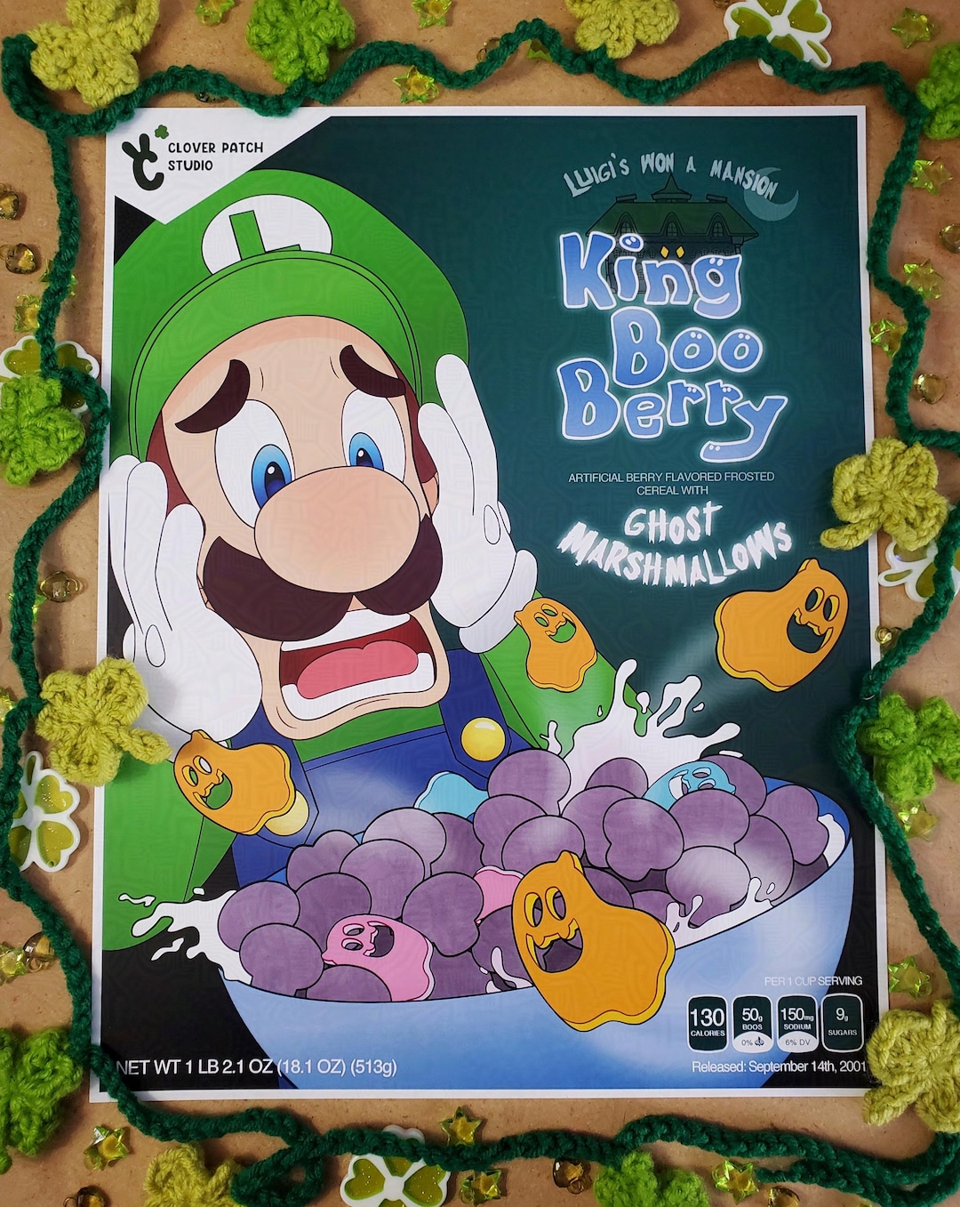 King Boo Berry | Parody Gamecube Cereal Box Poster - Etsy