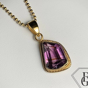 Amethyst Anhänger, handgemacht in Sterling Silber 925 Wunderschöner, einzigartiger Anhänger! Anhänger nur!