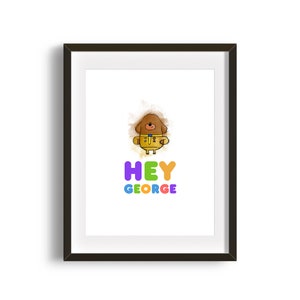 Hola Duggee Impresión de nombre personalizado