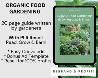 E-book PLR de Jardinagem Orgânica – Direitos de Revenda | Guia de Homesteading, Cultive Seus Próprios Alimentos, Download Digital de Autossustentabilidade