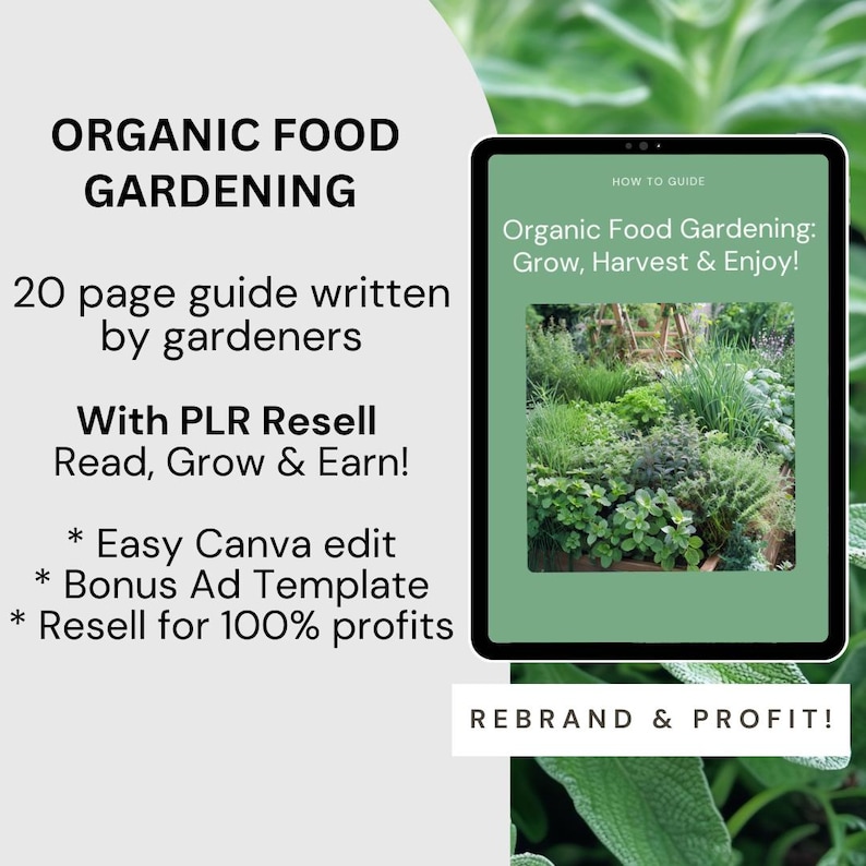 private label rights, e book, resell rights, gardening