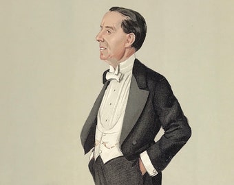 Vanity Fair Print 1905 Mr Weedon Grossmith Caricature by SPY Original colour lithograph ready to mount and frame