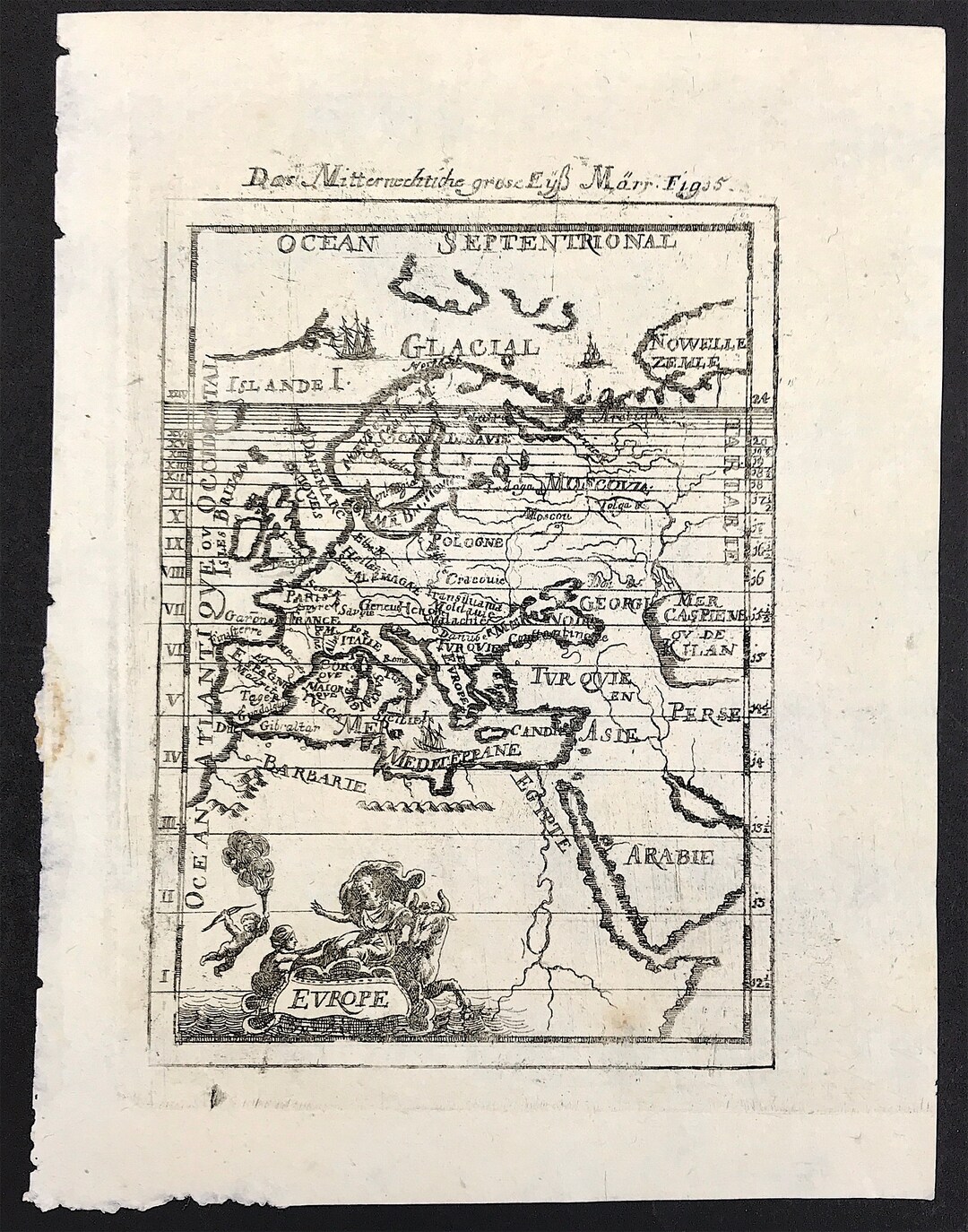 Alain Mallet Europe Map C1683 Copper Engraving (102x143mm) – Antique ...