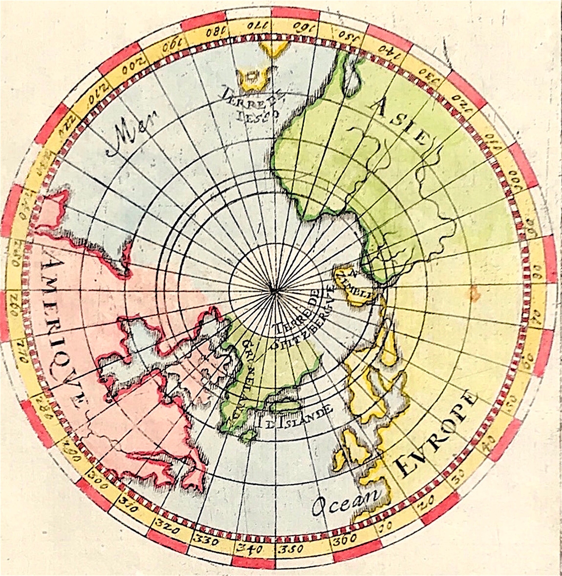 Hemisphere Maps 1683 Continent Septentrional & Meridional by - Etsy