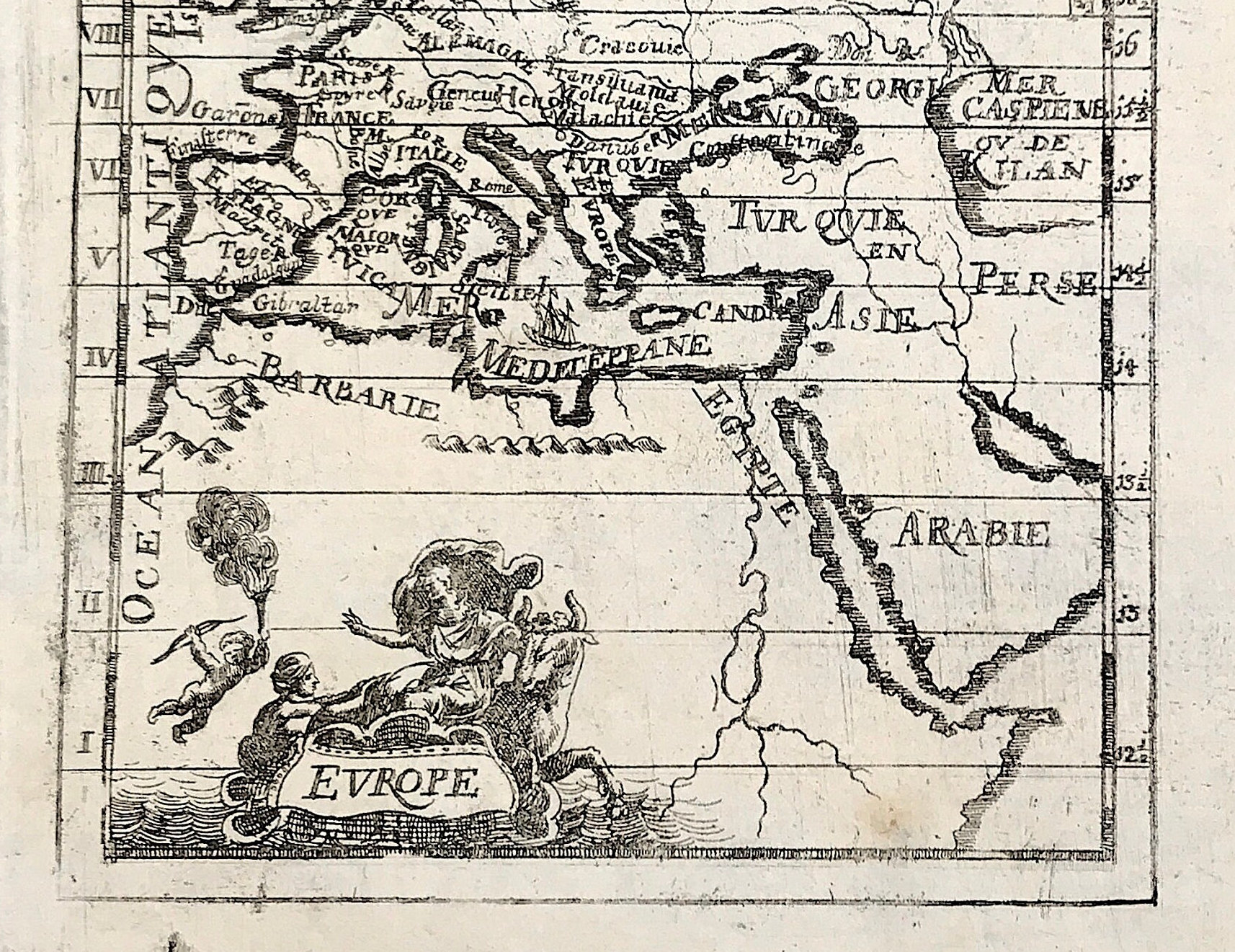 Alain Mallet Europe Map C1683 Copper Engraving (102x143mm) – Antique ...