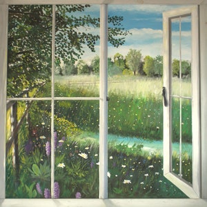 Art decor, Garden art, Oil on canvas