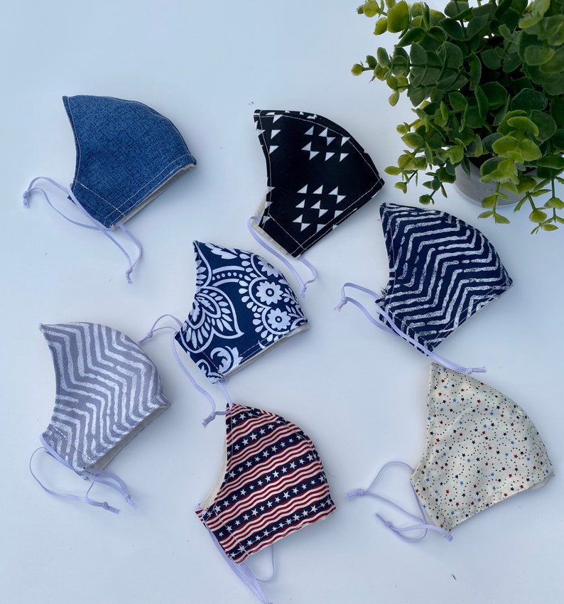 Reusable KIDS Face Mask With Double Fabric Layer Washable Etsy