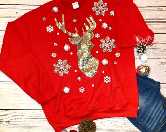 christmas sequin sweater