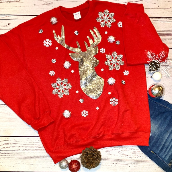 Reindeer Holiday Sweater