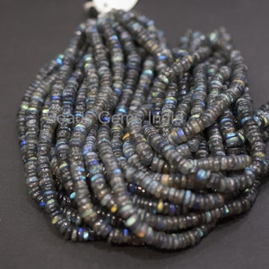 Natural Labradorite Smooth Beads, Labradorite Tyre Shape Beads, Labradorite Beads ,Sold By Strand , 16&quot;, MC-0BGI97