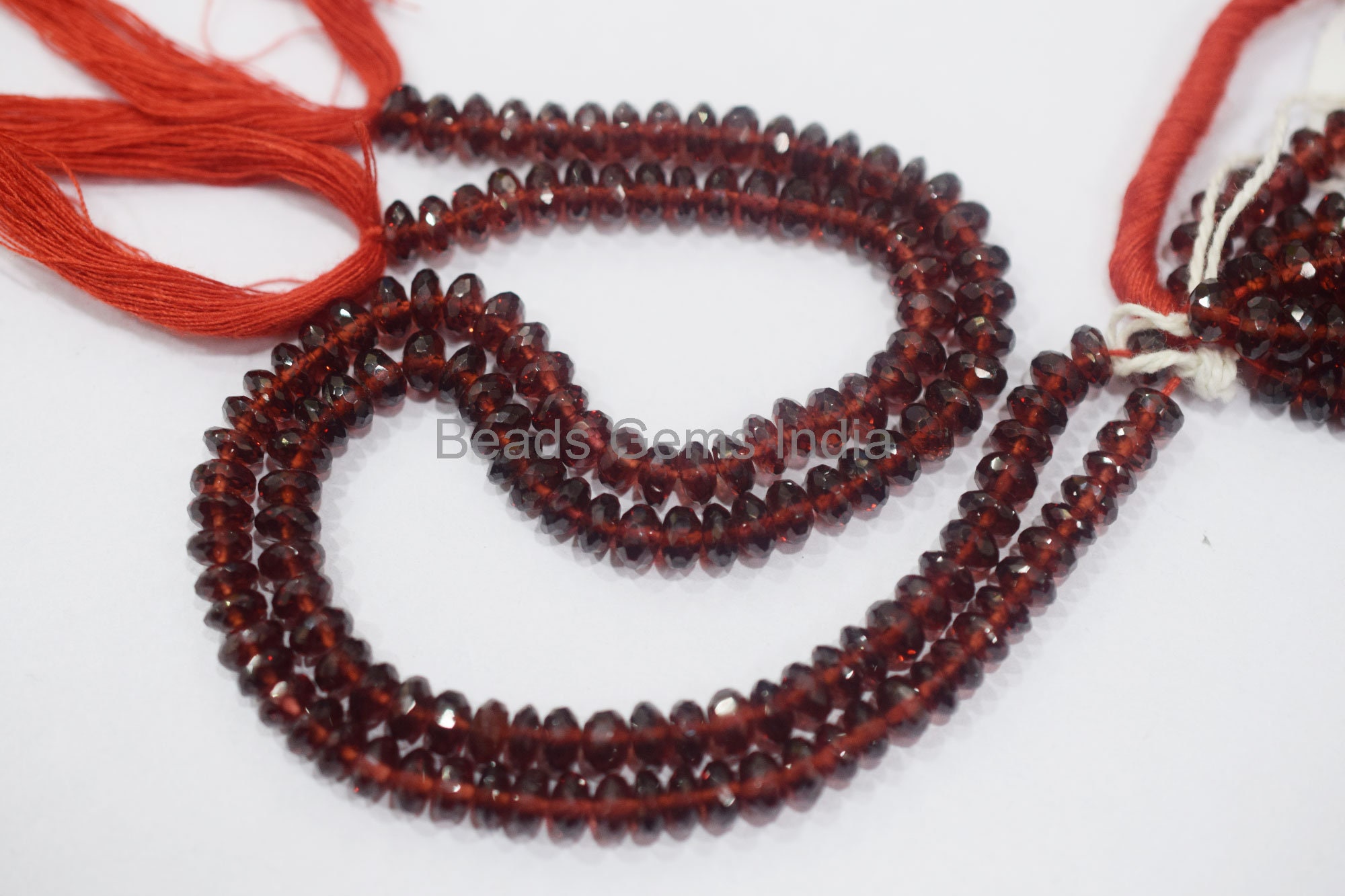 Mozambique Garnet Rondelle Beads , Mozambique Garnet Faceted Beads , Sold By Strand , 5.25 mm , 9", BL-4BGI673