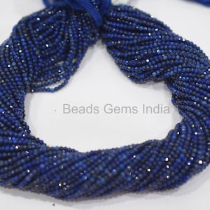 AAA Lapis Lazuli Diamond Cut Beads, Lapis Lazuli Rondelle Faceted Beads ,Sold By Strand , 2.20 mm, 13&quot;, 12BGI99D