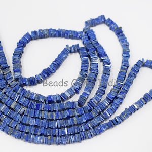 Lapis Lazuli Square Spacer Beads , Lapis Lazuli Smooth Heishi Beads , Sold by Strand , 5 mm , 16", BL-6BGI338