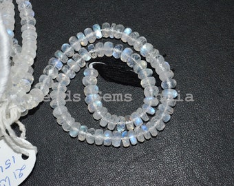 Perles de pierre de lune d'arc-en-ciel naturel, perles facetées de pierre de lune d'arc-en-ciel blanc, 6 mm, 10, 90BGI29