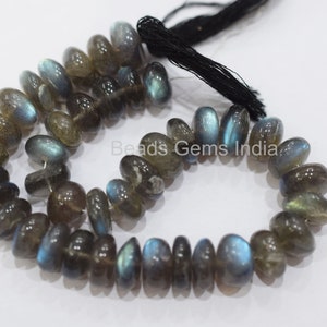 Good Quality Labradorite Rondelle Beads, Labradorite Smooth Beads, Labradorite Beads ,  11 - 12 mm, 9&quot;, MC-4BGI51J