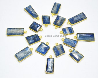 Blue Himalayan Kyanite Fancy Shape Connector , Himalayan Kyanite Faceted Single Bail Connector , Sold By Piece , 11x14 - 15x23 mm , 7BGI125