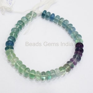 Natural Fluorite Rondelle Beads,  Fluorite Smooth Beads,  Fluorite Beads, Sold By Strand , 9.50-10.50 mm, 18&quot;, MC-3BGI04