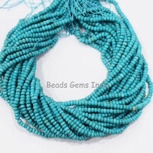 Turquoise Jade Rondelle Beads, Turquoise Faceted Beads ,Sold By Strand , 4-4.5 mm, 14", MC-4BGI11M
