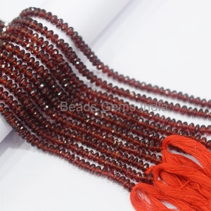Mozambique Garnet Rondelle Beads , Mozambique Garnet Faceted Beads , Sold By Strand , 5.5 mm , 9", BL-4BGI674