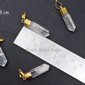 Spännande kristallpennhänge, slätt kristallhänge, kristallhänge, säljs styckvis, 3-3,5 cm, 18BGI358 bild 1