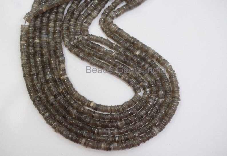 Black Moonstone Beads 5-6 mm 17/'/' Natural Black Moonstone Smooth Beads MC-1BGI54 Black Moonstone Tyre Shape Beads