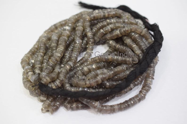 Black Moonstone Beads 5-6 mm 17/'/' Natural Black Moonstone Smooth Beads MC-1BGI54 Black Moonstone Tyre Shape Beads