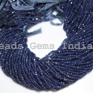 Natural Iolite Rondelle Beads, Iolite Faceted Beads, 3.50 mm, 13&quot;, 3BGI60