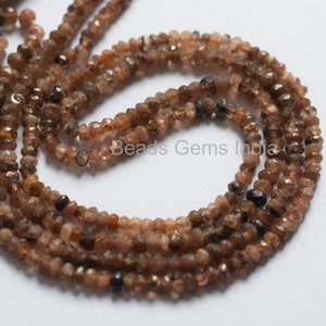 Natural Andusalite Rondelle Shape Beads , Andusalite Faceted Briolettes , Sold by Strand , 4-4.5 mm , 13&quot;, MC-0BGI28
