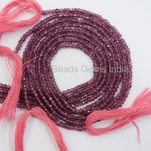 AAA Quality Rhodolite Garnet Faceted Beads-Rhodolite Garnet Rondelle Beads, Rhodolite Garnet Beads,Sold By Strand, 2.5-3 mm, 13&#39;&#39;,MC-2BGI44
