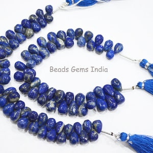 Lapis Lazuli Tear Drops Shape Beads , Lapis Lazuli Smooth Briolettes, Sold By Strand, 7x9.5 - 9x13.5 mm, 7&quot;, 20BGI058