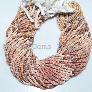 Natural Rhodonite Rondelle Beads, Rhodonite Faceted Beads, 3.75 mm, 13.50&quot;, 12BGI59