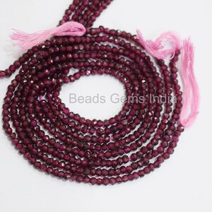 AAA Quality Rhodolite Garnet Faceted Beads-Rhodolite Garnet Rondelle Beads, Rhodolite Garnet Beads,Sold By Strand, 3-3.25 mm, 13&#39;&#39;,MC-2BGI43