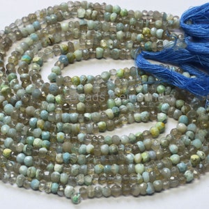 Boulder Opal Rondelle Beads, Boulder Opal Faceted Beads,Boulder Opal Beads, Sold By Strand, 4.50 mm, 13", 5BGI56A
