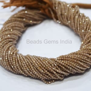 Fine Diamond Cutting Natural Brown Zircon Rondelle Beads, Brown Zircon Faceted Beads, Brown Zircon Beads ,2 mm, 13&quot;, 3BGI69B
