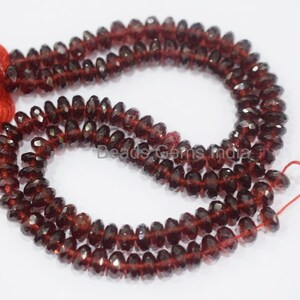 Mozambique Garnet Rondelle Beads , Mozambique Garnet Faceted Beads , Sold By Strand , 6.50 mm , 9", BL-4BGI678