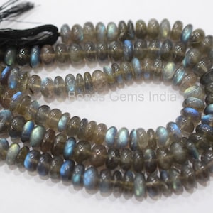 Good Quality Labradorite Rondelle Beads, Labradorite Smooth Beads, Labradorite Beads , 9 mm, 9&quot;, MC-4BGI51K