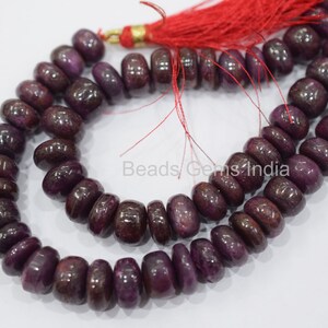 Natural Ruby Smooth Beads, Ruby Rondelle Beads, Ruby Beads, Sold By Strand , 11-13 mm, 8&#39;&#39;, 12BGI12