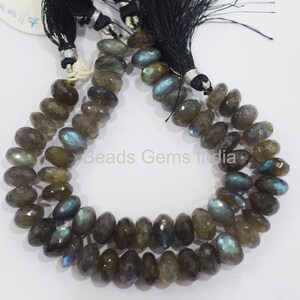 Labradorite Rondelle Beads, Labradorite Faceted Beads, Labradorite Beads ,Sold By Strand, 10-11 mm, 8&quot;, MC-13BGI17