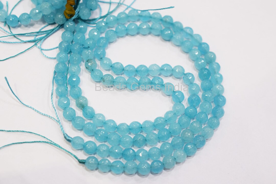 Sky Blue Jade Round Beads Sky Blue Jade Beads Sky Blue Jade Etsy