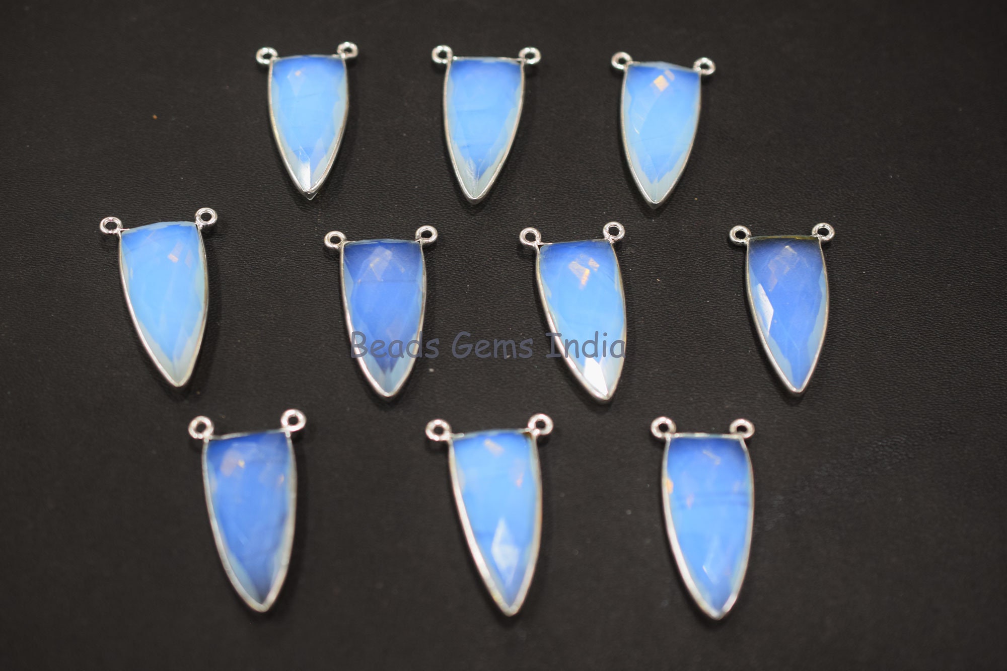Opalite Arrowhead Shape Connector, Opalite Faceted Connector, Sold