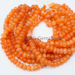 Shaded Carnelian Rondelle Beads, Shaded Carnelian Smooth Beads, Sold By Strand , 8.50 mm, 16&quot;, 6BGI325
