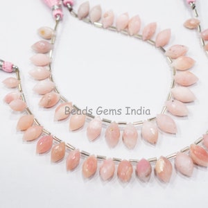 Pink Opal Dew Drops Shape Briolette , Pink Opal Faceted Briolettes, Sold By Strand , 6x10-7.5x14 mm, 8&quot;, 18BGI975