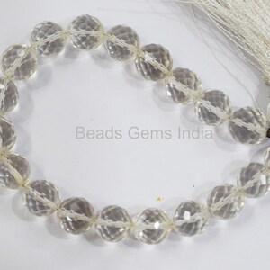 Perles rondes en cristal, perles lisses en cristal, perles de cristal, vendues par brin, 7,50-8 mm, 6 », 5BGI32A
